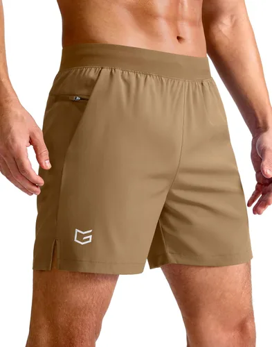 Vista 45 de G Gradual Pantalones cortos deportivos para correr para hombre de 7/5/9 pulgadas, bolsillo con cremallera, ligeros, para entrenamiento, gimnasio