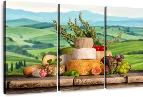 Vista 11 de ElephantStock - Vineyard Wine Tasting Wall Art - Horizontal Multi Panel Canvas - 3 Piece Dining Room Wall Decor - Photography Food And Drink Multi