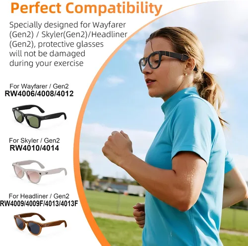 Vista 2 de HiBloks Cubierta de silicona impermeable y agarre para gafas para Ray-Ban Meta