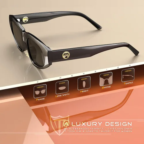 Vista 3 de ATTCL Gafas de sol polarizadas para mujer con ojo de gato con protección UV