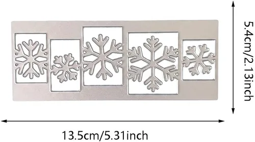 Vista 2 de Troqueles de copos de nieve navideños para hacer tarjetas y álbumes de Plata-292copo de nieve