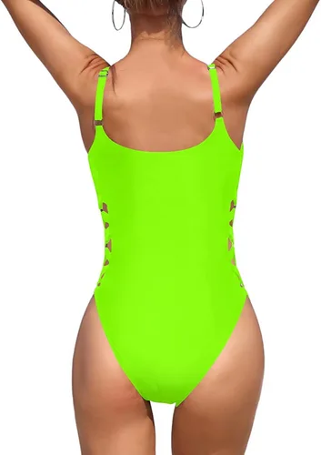 Vista 2 de Tempt Me - Traje de baño de una pieza para mujeres te hace lucir delgada con sus tirantes cruzados traje de baño sexy