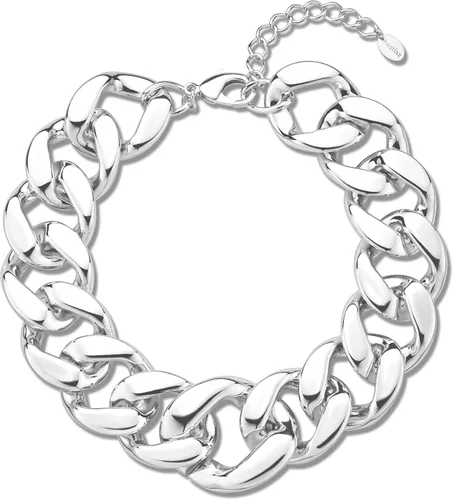 Vista 3 de HTZ Two Line Chunky Choker Necklace 16K Gold Plated Link Chain Thick Necklaces Punk Jewelry for Women and Girls, Gold Chain Link Necklace Women, 16K