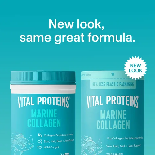 Vista 3 de Vital Proteins Marine Collagen Peptides - Suplemento en polvo para piel, cabello, uñas, articulaciones, colágeno hidrolizado, 0.44 onzas por