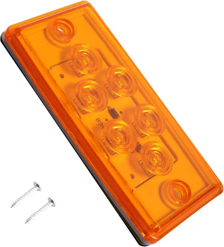 Vista 6 de 6 luces LED ámbar para cabina compatibles con camiones pesados Freightliner Volvo Luces marcadoras de liquidación para techo impermeables