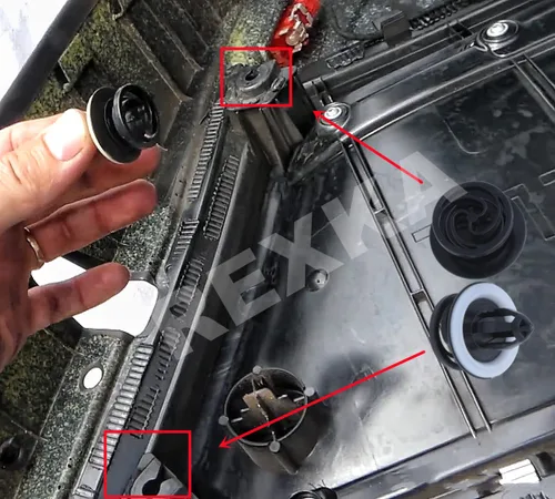 Vista 5 de Rexka 10 clips de panel de moldura de puerta interior con sellador compatibles con Volkswagen 8E0-868-243 Audi A4 B6 B7 S4 RS4 Cabriolet Quattro