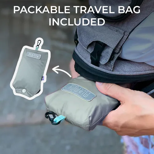 Vista 6 de MiaMily Funda universal para portabebés, impermeable y resistente al viento con capucha, se adapta a todos los portabebés, protección contra