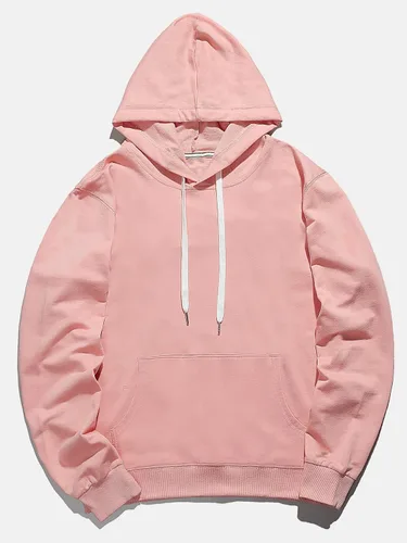 Vista 2 de SOLY HUX Sudadera con capucha para hombre con estampado de letras, manga larga, cordón, Caqui