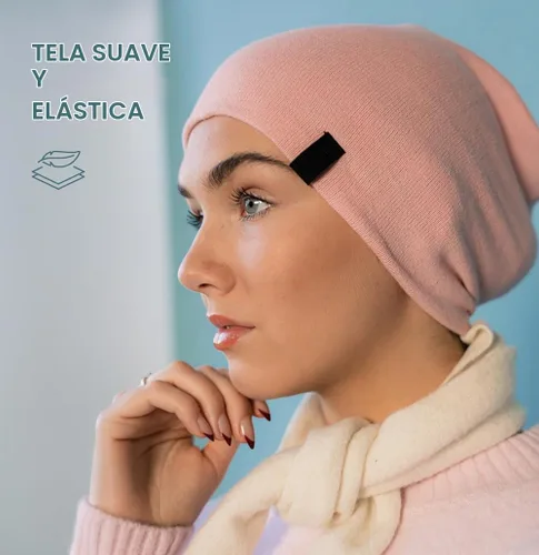 Vista 3 de Gorra Revony para Quimioterapia - Suave y Amigable con la Piel - 100% Algodón Verde militar