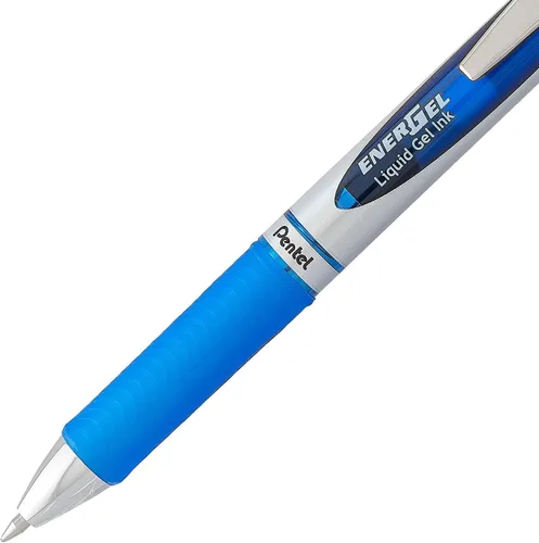 Vista 3 de Pentel Energel - Bolígrafo de tinta de gel líquido, punta gruesa RTX retráctil Deluxe de 0.039 pulgadas, punta de metal, paquete a granel de 12; 6