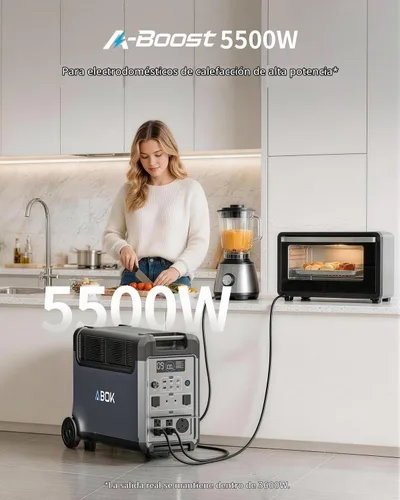 Vista 4 de ABOK Ark3600E 3840Wh LiFePO4 Batería extra para estación de energía Ark3600