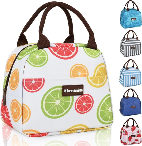 Vista 13 de Tirrinia Bolsas de almuerzo para mujeres y hombres, bonita bolsa de almuerzo aislada, lonchera moderna para adultos, bolsa de almuerzo reutilizable