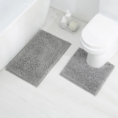 Vista 15 de LanYunUmi Alfombras de baño verdes de frutas en 3 piezas, juego de alfombras de baño ultra suaves antideslizantes absorbentes de felpilla para baño