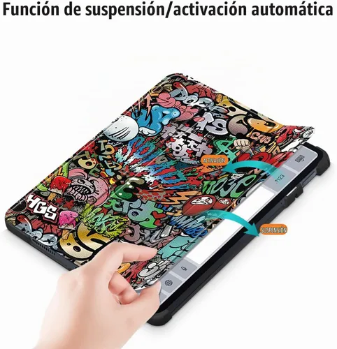 Vista 5 de Funda para Xiaomi Pad 6, Slim Stand Hard Back Shell Funda protectora inteligente para Xiaomi Pad 6 Pro 11 "con función de encendido/apagado Graffiti