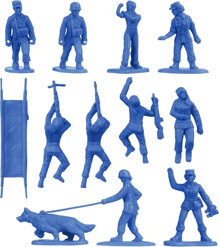 Vista 4 de BMC - Figuras de plástico para mujer, 36 unidades, color azul, fabricadas en Estados Unidos