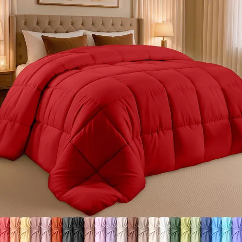 Vista 26 de Utopia Bedding - Juego de edredones de plumón con inserción de edredón acolchado con esquinas y pestañas, edredones alternativos cosidos en caja