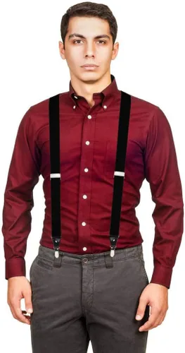 Vista 4 de Moulen Tirantes ajustables con espalda en Y de 1.4 pulgadas de ancho con 4 clips para hombre