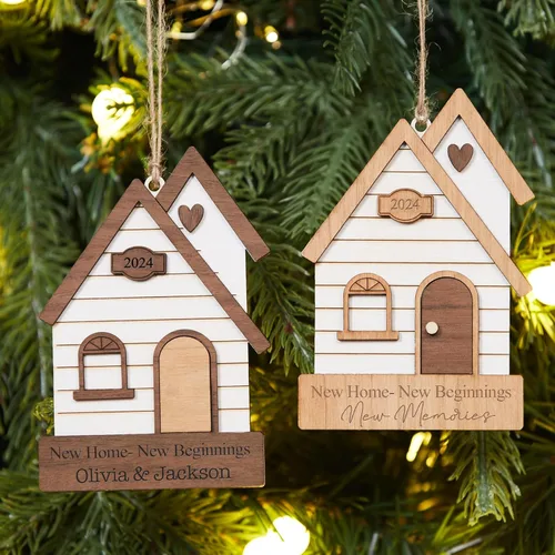 Vista 8 de Adornos de Navidad personalizados Firelace con nombre grabado de resina para árbol de Navidad, regalos para niños, Acción de Gracias, decoración