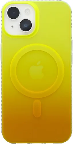 Vista 53 de Funda degradada para iPhone 14 Pro - Diseño multicolor degradado naranja y amarillo, resistente a los impactos y con imanes