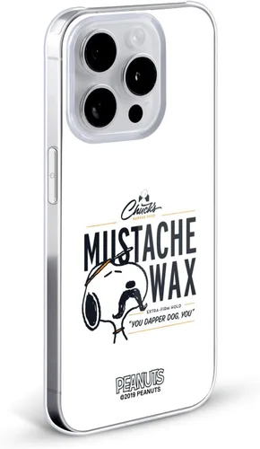 Vista 2 de Head Case Designs Carcasa rígida con licencia oficial de Peanuts Snoopy Moustache Wax Chuck Barber Shop compatible con Apple iPhone 15 Pro Max Cera