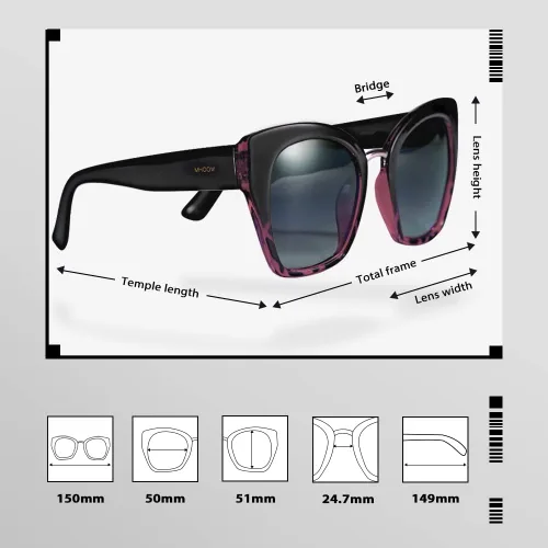 Vista 6 de MHOOW Gafas de sol de gran tamaño ojo de gato para mujer 2023 Rosado