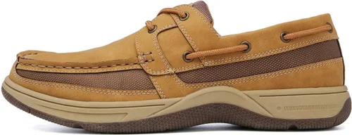 Vista 3 de Zapatos casuales para hombre - Zapatos de barco cómodos de espuma viscoelástica duradera para hombre, suela de goma, piel sintética y cordones