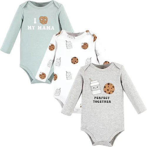 Vista 21 de Hudson Baby Body unisex de algodón de manga larga para bebé, leopardo rosa rojo