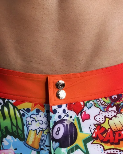 Vista 25 de Bang Men's Swimwear - Beach Shorts - Stretchy Quick-Dry All-Use Premium Swimsuit Trunk Square Cut