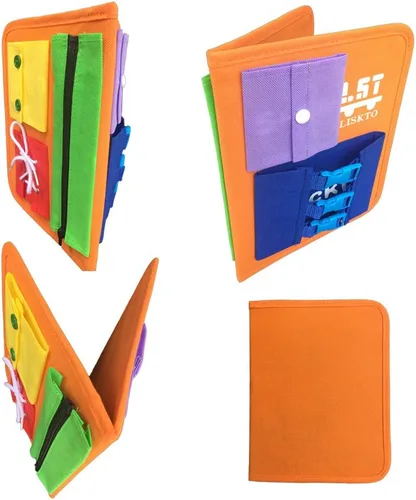 Vista 5 de Busy Board Dress Learning Toy & Busy Board Dress Learning Toy con tapete mágico para garabatear