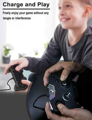 Vista 6 de 2 Pack 10FT PS4 Controller Charger Charging Cable with Magnetic Ring Compatible with Playstation 4/ DualShock 4/ PS4 Slim/Pro Wireless Controllers