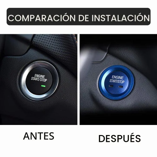Vista 2 de CARFIB Calcomanías de botón de encendido para Chevrolet Chevy Equinox Malibu Sonic Traverse Trax, accesorios de arranque y parada, tapas de piezas