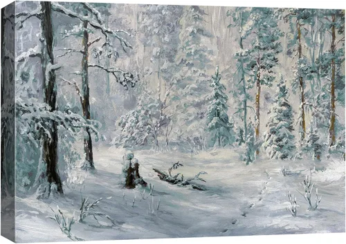 Vista 18 de SIGNFORD Lienzo impreso para pared, árboles de abedul dorados de otoño, bosque, decoración de guardería, paisaje decorativo, relajante, tranquilo