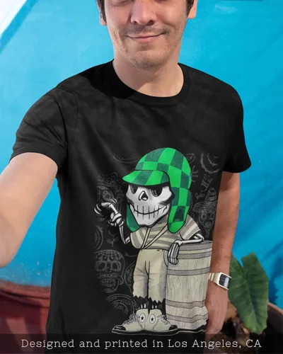 Vista 3 de El Chavo del Ocho Dia de Los Muertos Camisa Calavera Azúcar Chespirito