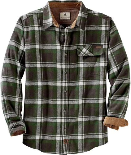 Vista 38 de Legendary Whitetails Camisa de franela de manga larga con botones para hombre, 100% algodón