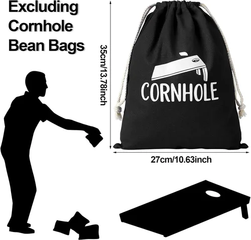 Vista 2 de Berlune 3 piezas de Cornhole Bean Bag Tote Estuche de transporte portátil para bolsas de cornhole, accesorios de cornhole para regulación, bolsas