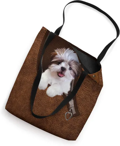 Vista 2 de Shih Tzu - Bolso de mano con estampado de piel para perro