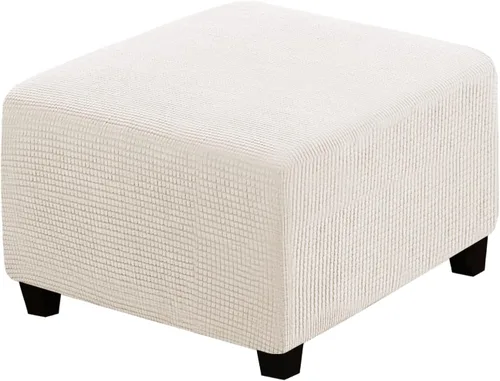 Vista 24 de H.VERSAILTEX Funda Deslizable para Otomana Rectangular Ajuste de Longitud 29"-34" Reposapiés Fundas Deslizables para Sofá Funda para Taburete