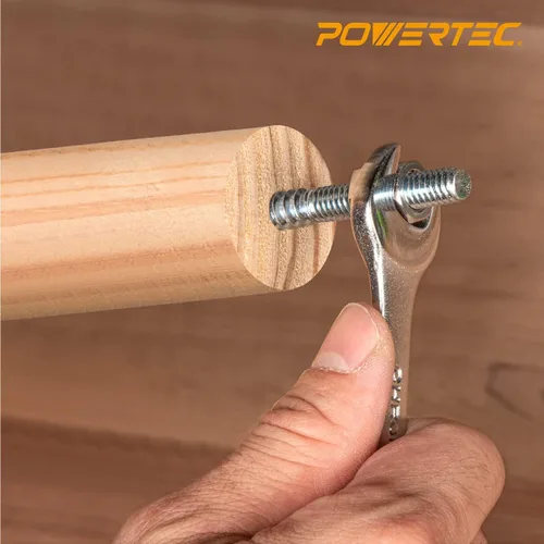 Vista 5 de POWERTEC QHB1002 - Pernos de suspensión de 1/4-20 x 1-1/2 pulgadas, paquete de 50 con 2 tuercas hexagonales de instalación de pernos