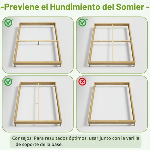 Vista 6 de Seiugaga - Base de cama de metal de 10 pulgadas con cubierta de tela