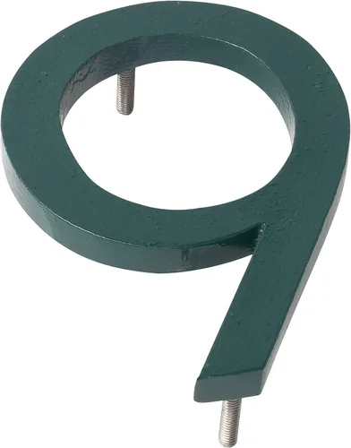 Vista 11 de Montague Metal Products MHN-04-F-HG1-1 Números de casa de dirección flotantes modernos de aluminio cepillado sólido, 4 pulgadas, verde cazador