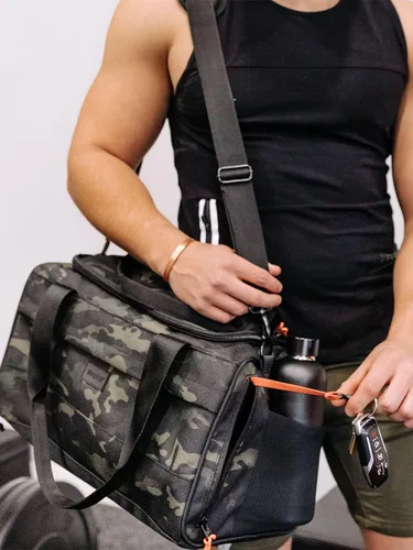 Vista 3 de Bolsa de Lona Vooray Boost – Bolsa de Gimnasio Pequeña para Hombres y Mujeres, Bolsa de Viaje Ligera con Compartimento para Zapatos, Bolsa Deportiva