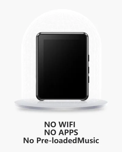 Vista 4 de Reproductor de MP3 de 64 GB Bluetooth 5.3 Pantalla táctil Reproductor de música Reproductor de mp4 portátil con altavoces de alta fidelidad Calidad