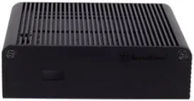 Vista 2 de Silverstone Tek - Carcasa NUC de aluminio con cubierta superior de tubo térmico y 2 puertos HDMI, color negro (PT14B-H2)