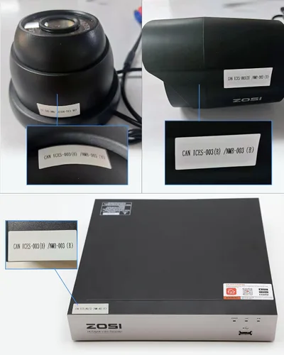 Vista 6 de ZOSI Sistema de cámara de seguridad para el hogar de 8 canales para exteriores, 5MP-Lite de 8 canales H.265+ CCTV DVR y 8 cámaras de vigilancia