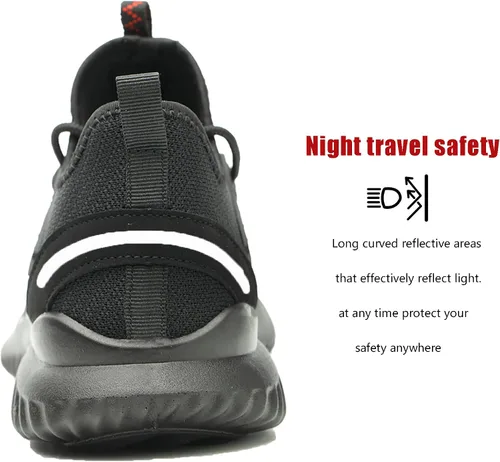 Vista 5 de ulogu Waterproof Steel Toe Shoes for Men Women Comfy Lightweight Slip Resistant Work Safety Sneakers 6-Month Warranty