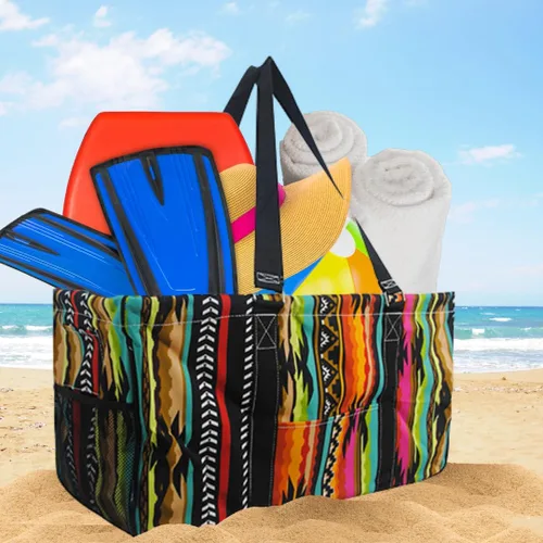 Vista 350 de NGIL Bolsa de comestibles reutilizable extra grande plegable de gran tamaño para comestibles, almacenamiento, picnic, playa, Estampado