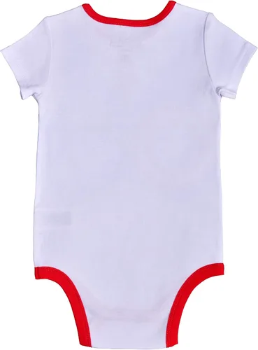 Vista 2 de Marvel Captain America Boys Short Sleeve 1st Birthday Bodysuit for Infant RedWhite