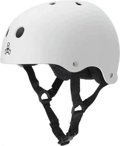 Vista 9 de Triple Ocho de goma multiimpacto patín Hardhat con forro de sudor Carbon Matte