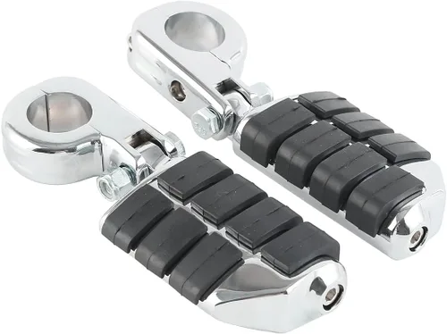 Vista 18 de Green-L Estriberas universales para motocicleta de 1 1/4 pulgadas con abrazadera P para Harley Sportster Softail Dyna Touring Road King Street Glide