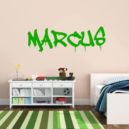 Vista 5 de VWAQ Calcomanía de pared personalizada con nombre de graffiti – Adhesivo decorativo de vinilo personalizado para niños, gráfico de hip hop, CSGN5